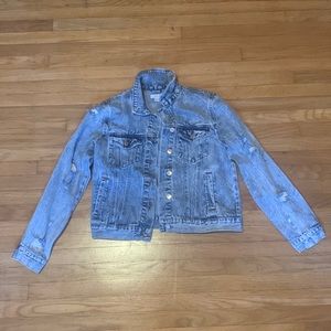 Ripped jean jacket